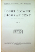 Polski Słownik Biograficzny tom VI