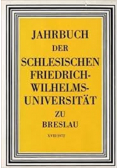 Jahrbuch der Schlesischen Friedrich Wilhelms Universitat zu Breslau
