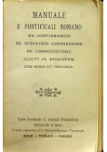 Manuale e Pontificali Romano 1923 r.