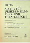Archiv fur urheber - film - funk - und theaterrecht tom 118