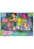 Laleczka 15 cm z pieskiem + akcesoria