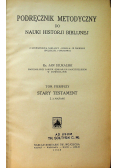 Podręcznik Metodyczny do Nauki Historji Biblijnej 1928 r