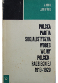 Polska partia socjalistyczna wobec wojny Polsko radzieckiej 1919 1920