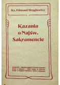 Kazania o najświętszym Sakramencie 1910 r.