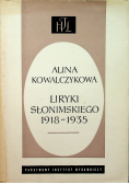 Liryki Słonimskiego 1918 1935