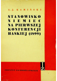Stanowisko Niemiec na pierwszej Konferencji Haskiej