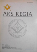 Ars Regia nr 1 1992 czasopismo