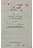 Schott Messbuch fur die Wochentage Tom 2