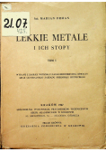 Lekkie metale i ich stopy Tom I 1947 r