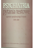 Psychiatria pytania testowe