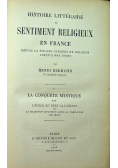 Histoire Litteraire du Sentiment Religieux En France 1926 r.