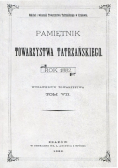 Pamiętnik towarzystwa Tatrzańskiego tom VII