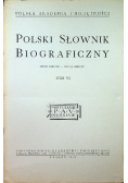 Polski słownik biograficzny Tom VI