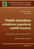 Podatki dochodowe w działalności gospodarczej i podatki kosztowe