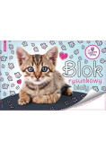 Blok rysunkowy biały A4/20K The Sweet Pets