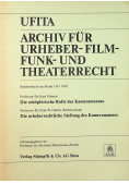 Archiv fur urheber - film - funk - und theaterrecht tom 118