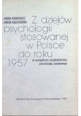 Z dziejów psychologii stosowanej w Polsce do roku 1957