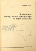 Społeczność małego miasta galicyjskiego w dobie automii