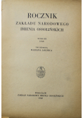 Rocznik zakładu narodowego imienia Ossolińskich tom III 1948 r.