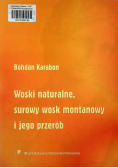 Woski naturalne surowy wosk montanowy i jego przerób