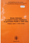 Straty bibliotek w czasie II wojny światowej w granicach Polski z 1945 roku