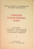 Pamiątki warszawskiej sceny