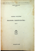 Filozofia chrześcijańska Część I