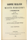Skorowidz mieszkańców miasta Warszawy z przedmieściami na rok 1854