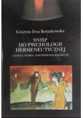 Wstęp do psychologii hermeneutycznej