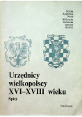 Urzędnicy wielkopolscy XVI - XVIII wieku