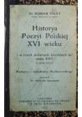 Historya Poezyi polskiej XVI wieku tom II część II 1909 r.