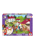 Puzzle 100 Schleich Klub jeździecki + figurka