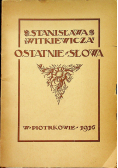 Ostatnie słowa 1916 r.