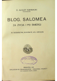 Błogosławiona Salomea za życia i po śmierci 1911 r.