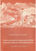 Bibliografia pamiętników Towarzystwa Tatrzańskiego za lata 1876 1920
