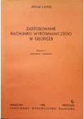 Zastosowanie rachunku wyrównawczego w geodezji