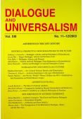 Dialogue and Universalism vol XIII