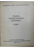 Studia opracowania materiały tom I