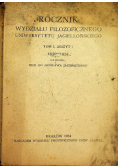 Rocznik wydziału filozoficznego Uniwersytetu Jagiellońskiego Tom 1