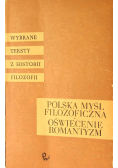 Polska Myśl Filozoficzna Oświecenie Romantyzm