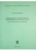 Mechanizmy słowotwórcze w kompetencji obcojęzycznej