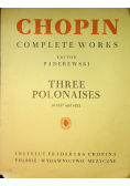 Chopin complete works Three Polonaises