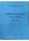 Rzeszowskie zeszyty naukowe tom VII