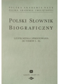 Polski Słownik biograficzny Uzupełnienia i sprostowania do tomów I do XL
