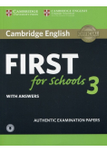Cambridge English First for Schools 3 with answers with Audio