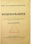 Wstęp do filozofji 1926 r.