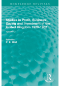 Studies in Profit, Business Saving and Investment in the United Kingdom 1920-1962