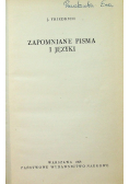 Zapomniane pisma i języki