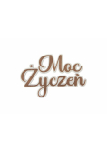 Drewniany napis - Moc życzeń 5szt biały