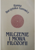 Milczenie i mowa filozofii